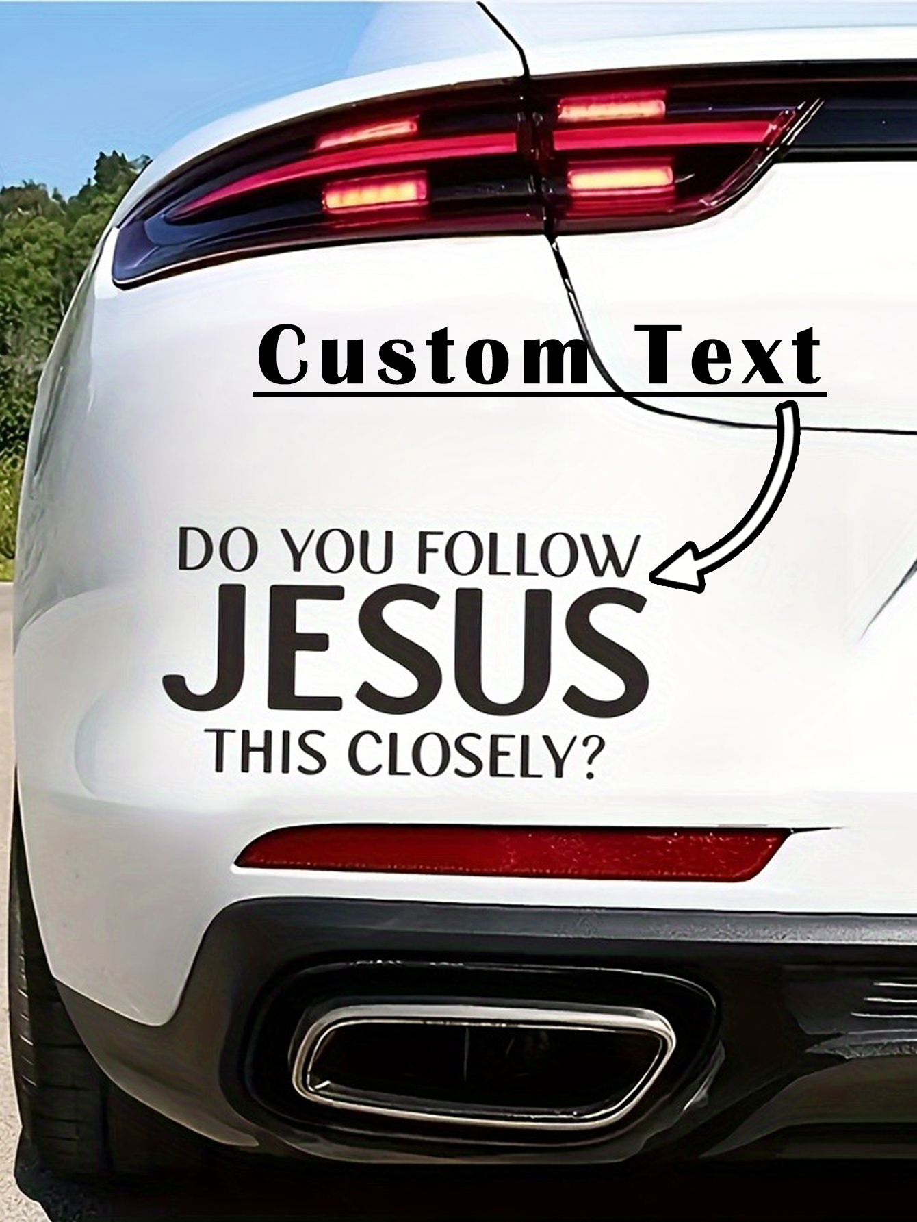 Customized Text Decals for Vehicle Personalization